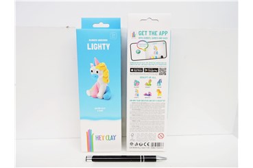 HEY CLAY, masa plast., fig, JEDNOROŻCE LIGHT, 3pak
