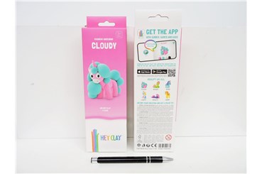 HEY CLAY, masa plast., fig, JEDNOROŻCE CLOUDY,3pak