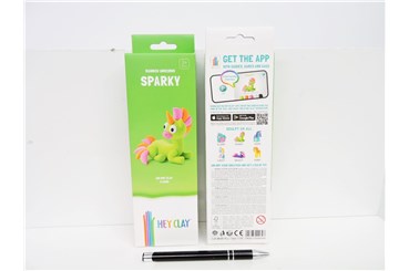 HEY CLAY, masa plast., fig, JEDNOROŻCE SPARKY,3pak