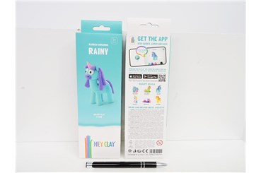 HEY CLAY, masa plast., fig, JEDNOROŻCE RAINY, 3pak