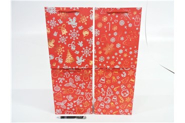 AST. TORBA x 12 PREZENT. 32x26x10 cm czer. ozdoby