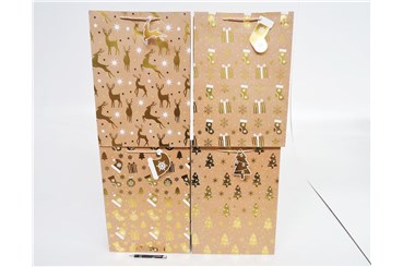 AST. TORBA x 12 PREZENT. 40x32x12 brąz z zawieszką