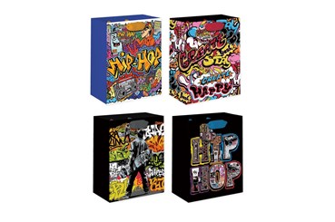 AST. TORBA x 12, PREZENT. grafiti, 32x26x12.5