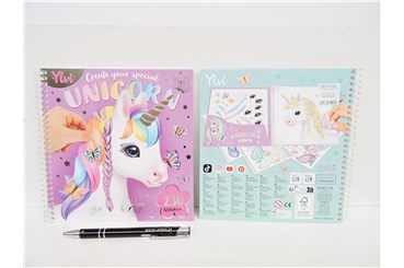 *KSIĄŻ. TOP MODEL zestaw z naklejkami jednorożec