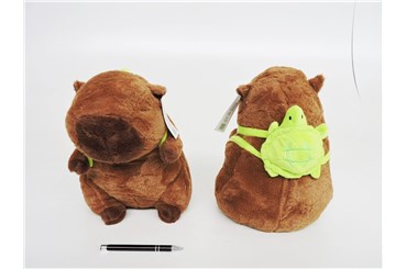 PLUSZ KAPIBARA 30 cm, z plecakiem żółwia