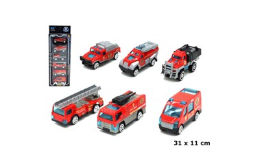 Zestaw autek na blistrze straż pożarna 31x11 cm