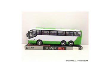 AUTOBUS Z NAPĘDEM zielony pod kloszem