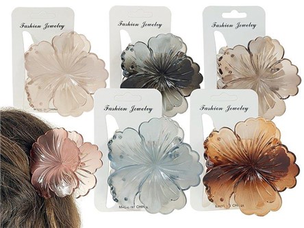 AST. SPINKA x 12 DO WŁOSÓW, kwiaty, 7,5 cm.,  fol.