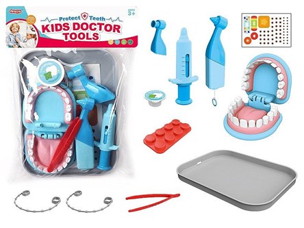 Zestaw dentysta 11 części; 34x25x4cm folia