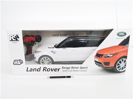 *AUTO na radio, 1:10, Land Rover, biały,    kart.