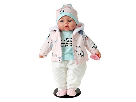 LALKA bobas 45cm z polskim głosem panda różowa