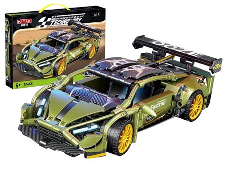 KLOCKI model auta 1:18, 476 el. zielony