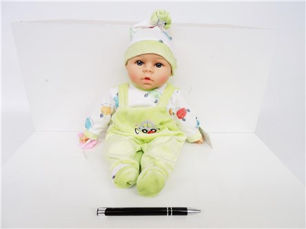*LALKA BOBAS 35 cm, dźw, zielone ubranie