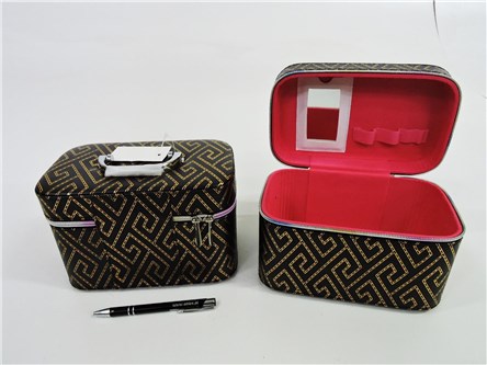 KUFEREK, 22x14x12 cm, lusterko, czarny