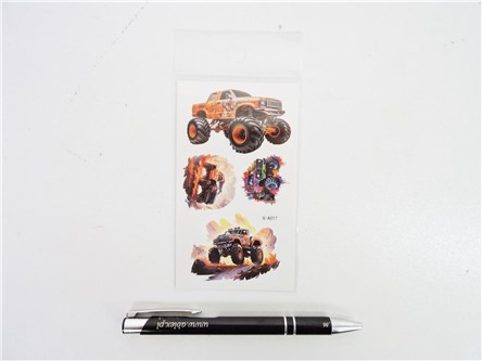 *NAKLEJKI monster truck, 14x7 cm,     fol.