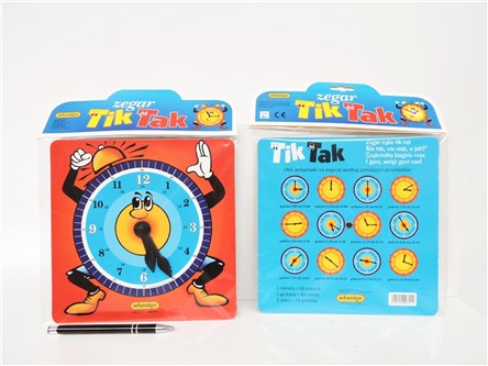 ZEGAR TIK-TAK, edukacyjna, dydaktyczna 3+