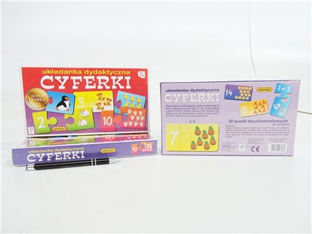 GRA CYFERKI, układanka dedaktyczna, 4+