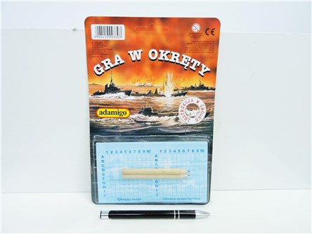 GRA W OKRĘTY, strategiczna, plansze+ ołówki,  +4