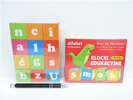 KLOCKI 12 el., edu., LITERY         fol.