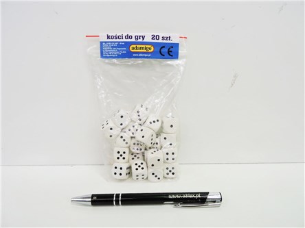 KOŚCI DO GRY kpl. 20 szt., folia, 3+