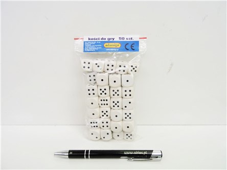 KOŚCI DO GRY kpl. 50 szt., folia, 3+