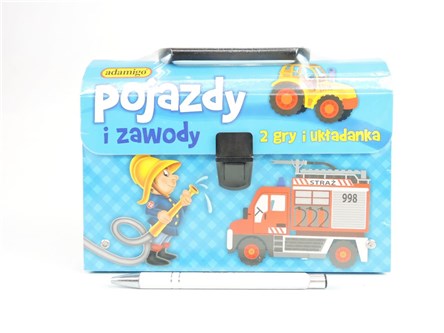 *POJAZDY I ZAWODY, kuferek, edukacyjna, 3+