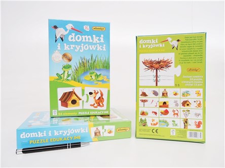PUZZLE 24 el. Domki i kryjówki, 3+