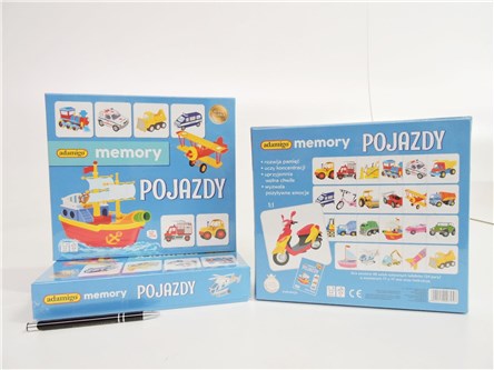 *GRA MEMORY, pojazdy, pamięciowa, 3+