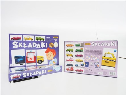 *GRA SKŁADAKI, autka, układanka, 3+