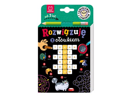 KSIĄŻ. Rozwiązuję z ołówkiem. Łamigłówki z lemurem