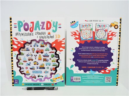 KSIĄŻ. Zadania z naklejkami 3D, POJAZDY