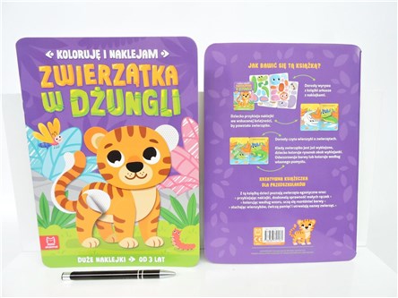 KSIĄŻ. Koloruję i naklejam. Zwierzątka w dżungli