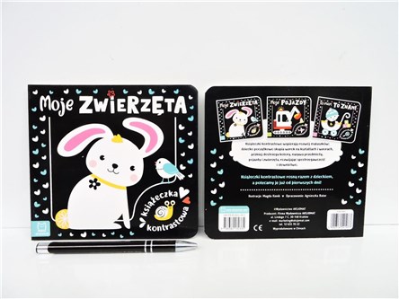 KSIĄŻ. MOJE ZWIERZĘTA, kontrastowa, twarda, 0+