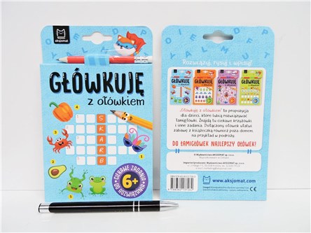 KSIĄŻ. GŁÓWKUJĘ z ołówkiem, nieb.