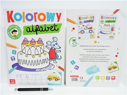KSIĄŻ. Kolorowy alfabet, z naklej., edu.