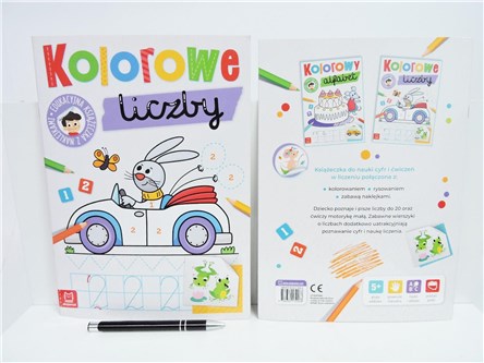 KSIĄŻ. Kolorowe liczby, z naklej., edu.