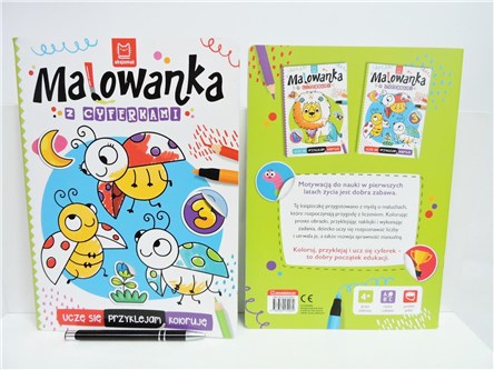 KSIĄŻ. Malowanka z cyferkami, uczę się, przyklejam