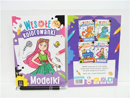 KSIĄŻ. MODELKI. Wesole kolorowanki, 4+