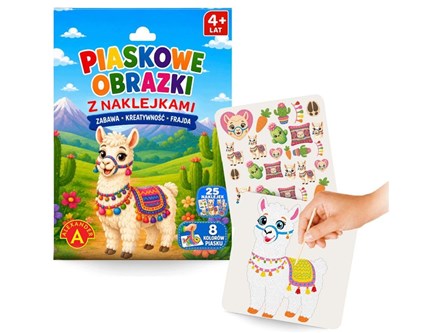 ZESTAW KREATYWNY PIASKOWE OBRAZKI lama
