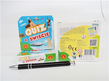 GRA QUIZ O ŚWIECIE, kieszonkowa, edu.