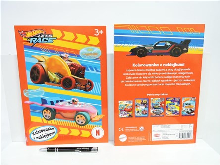 KSIĄŻ. HOT WHEELS. Let's race. Kolorowanka z nakl.