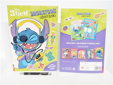 KSIĄŻ. DISNEY STITCH, brokatowe ubieranki
