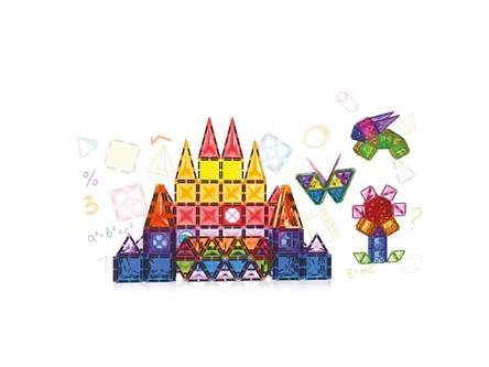 *KLOCKI MAGNETYCZNE 112 el., edu., 3D,      kart.