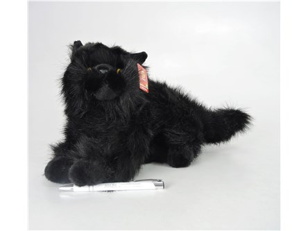 PLUSZ kot, 30 cm, leżący, czarny