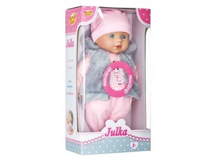 *LALKA BOBAS JULKA, 32 cm, uczy, śpiewa, opow. kar