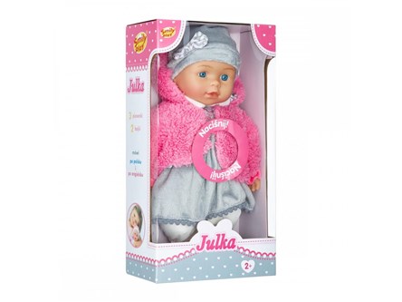 LALKA BOBAS JULKA, 32 cm, uczy, śpiewa, opow, kart