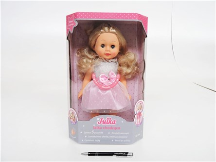 SMILY LALKA JULKA 33 cm, śpiewa, chodzi,      kart