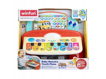 SMILY Pianinko dotykowe, św/dźw, muzyczne, 12m+