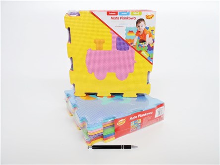 *MATA piankowa PUZZLE, 9 el. pojazdy,30x30cm