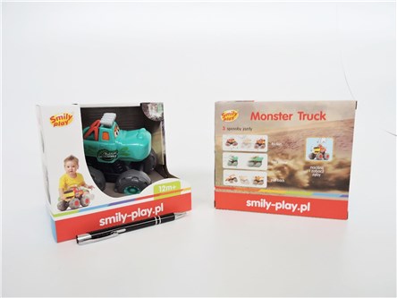 SMILY Auto, monster truck, 12m+, krokodyl,   kart.
